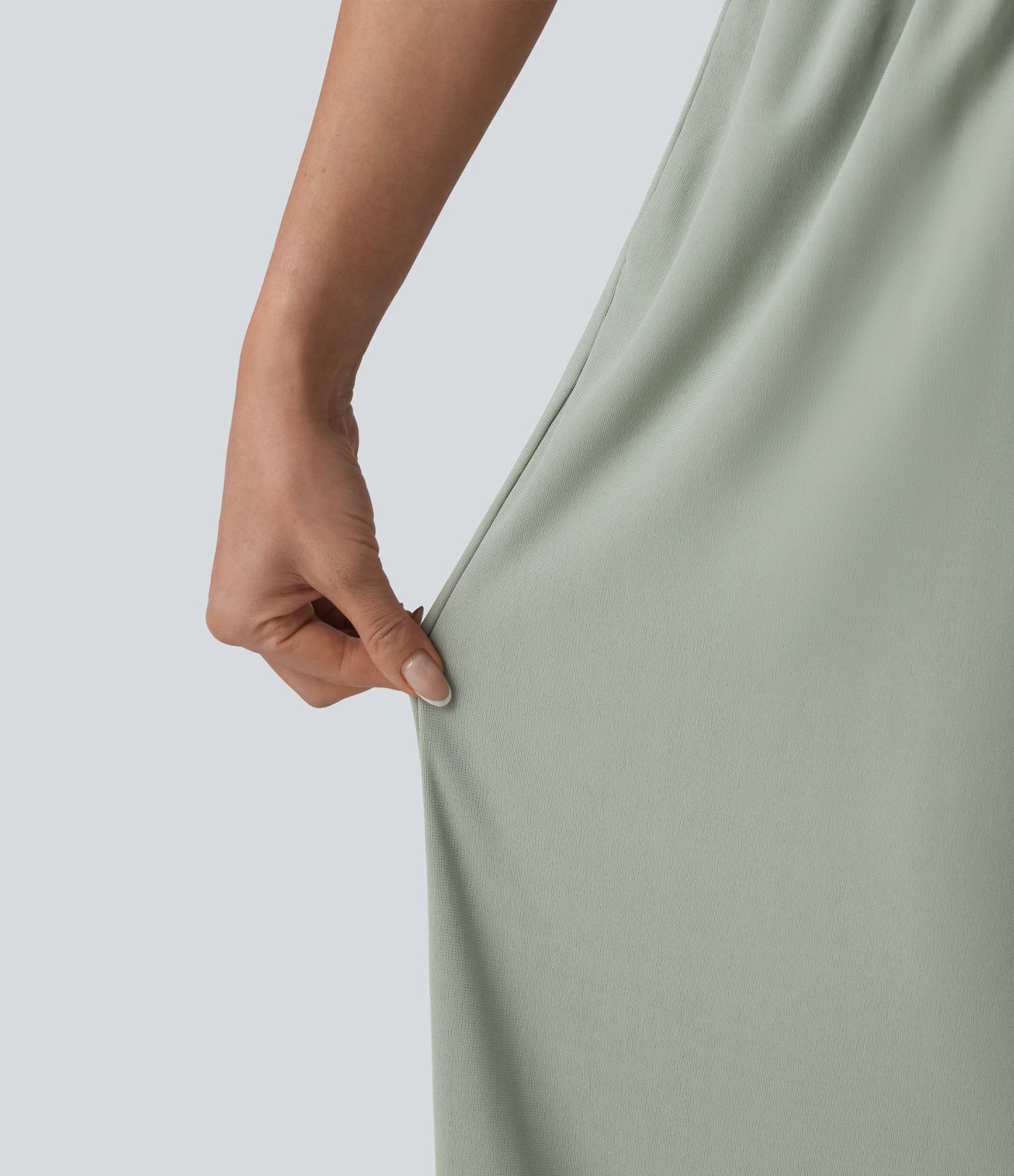 High Waisted Drawstring Baggy Pants with Pockets