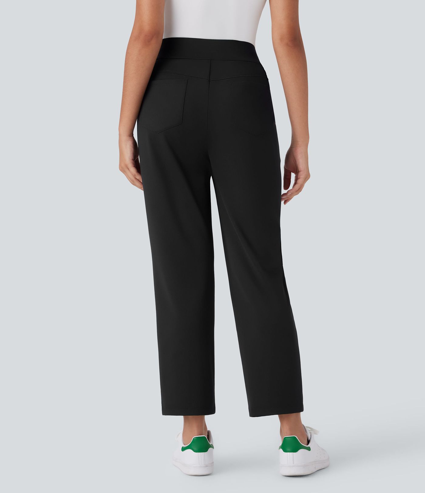 Pantalon de golf séchage rapide, taille mi-haute, avec poches et poche tee, UPF40+