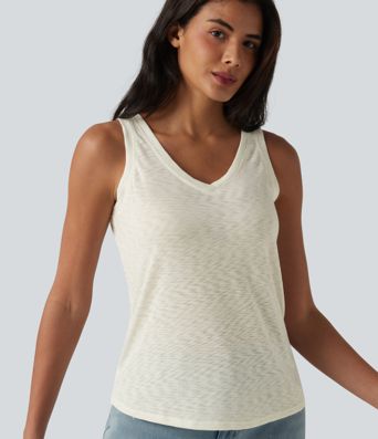 Casual V-neck tank top