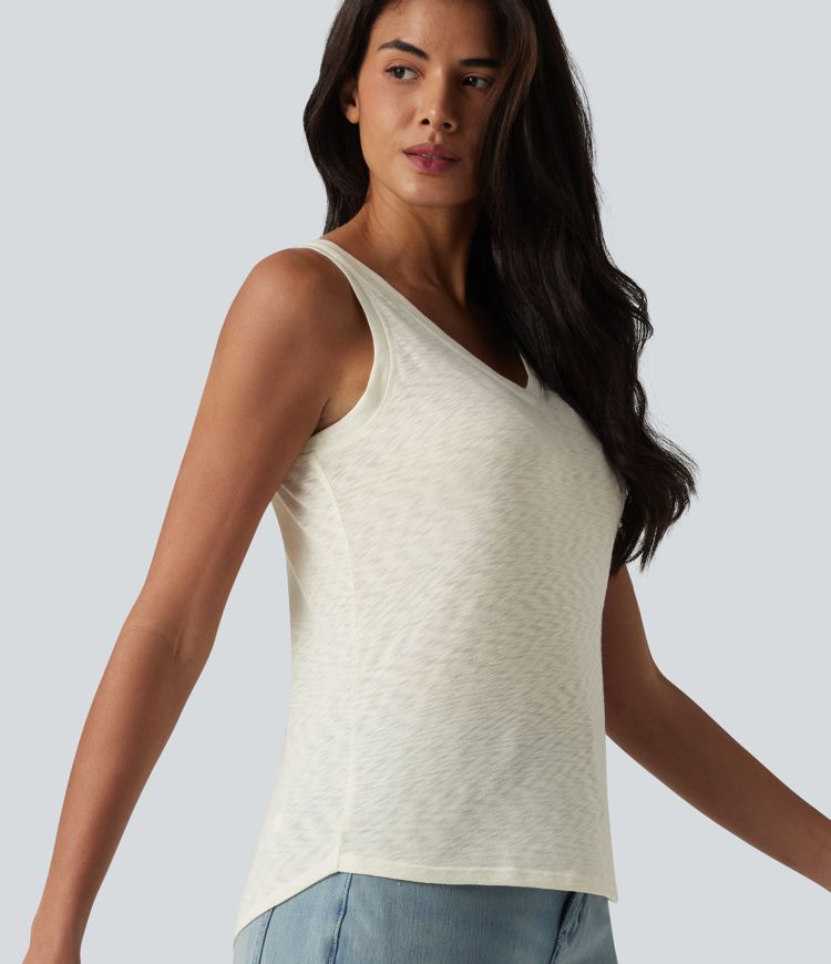 Casual V-neck tank top