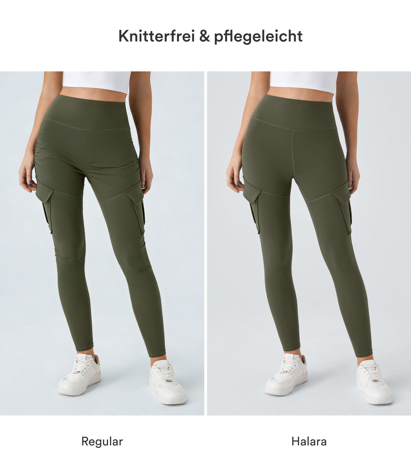 Leggings Ajustados de Yoga con Bolsillos Cargo de Cintura Alta