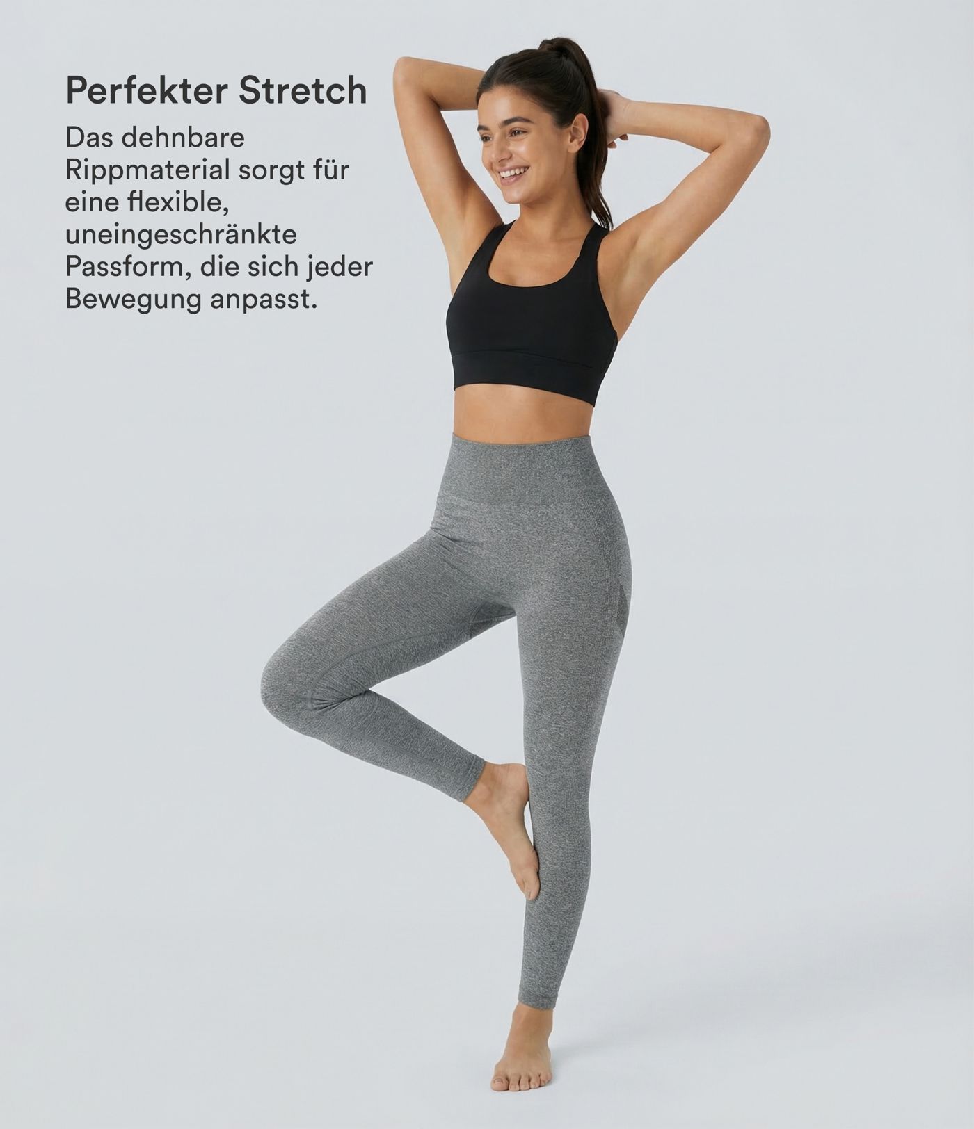 OneForm – Leggings mit hohem Bund und nahtlosem Flow – Booty-Scrunch