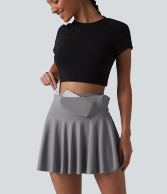 Softlyzero™ Airy - Ausgestellter 2-in-1 Minirock mit hohem Bund und mehreren Taschen - UPF50+