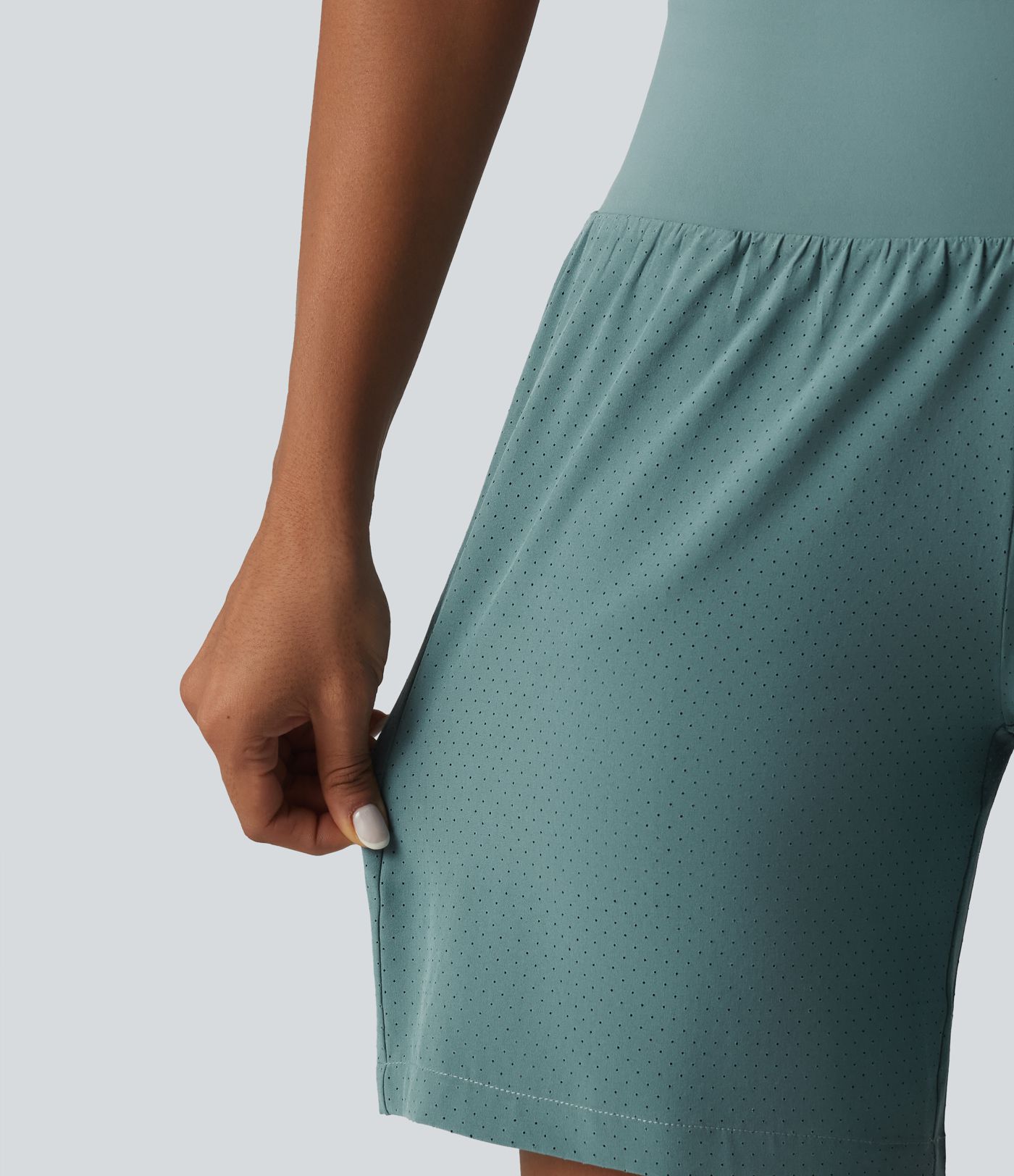 Super High Waisted Tummy Control 2-in-1 Quick Dry Yoga Shorts 7'' with Pockets