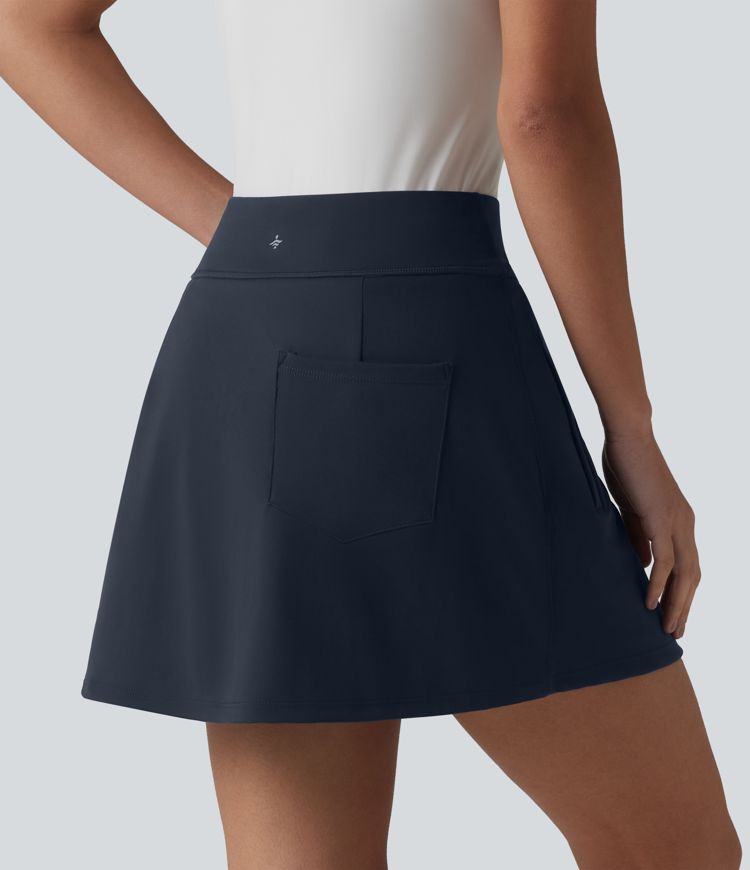 DayStretch High Waisted 2-in-1 Mini Golf Skirt with Pockets-Golf Tee
