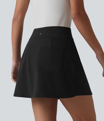 DayStretch High Waisted 2-in-1 Mini Golf Skirt with Pockets-Golf Tee