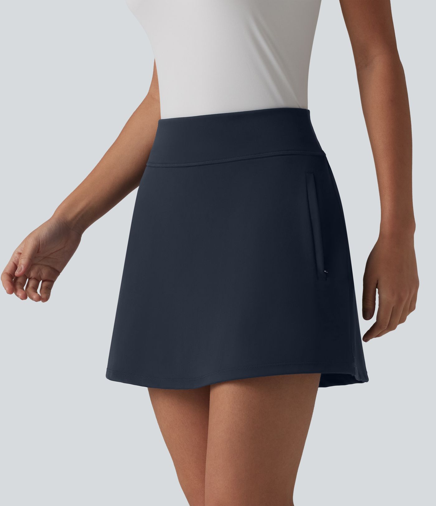 DayStretch High Waisted 2-in-1 Mini Golf Skirt with Pockets-Golf Tee