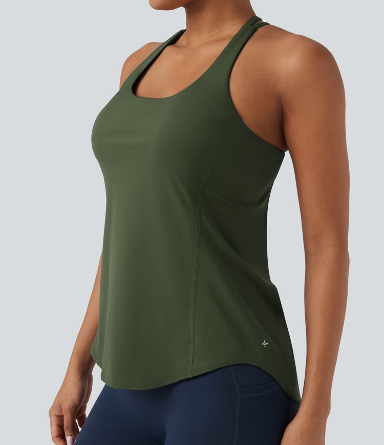 Débardeur running Halara UltraSculpt™ col rond dos croisé bonnets E-G