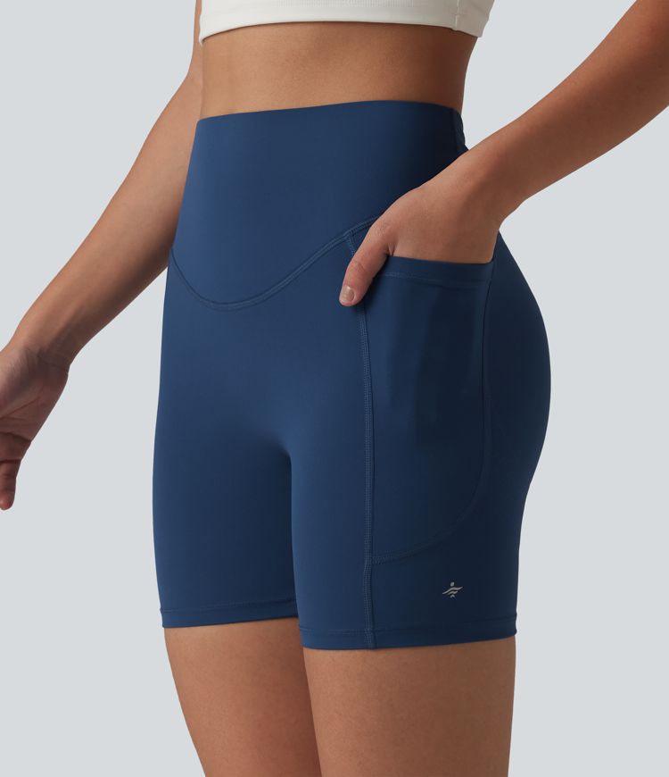 Halara UltraSculpt™ short de vélo d'entraînement taille haute 5'' à maintien du ventre et effet rehausseur des fesses, avec poches