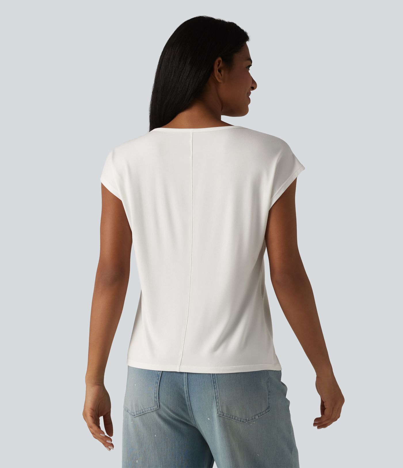 U-Neck Short Sleeve Casual T-Shirt