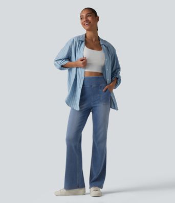 Halara Flex™ High Waisted Tummy Control Bootcut Casual Jeans with Pockets