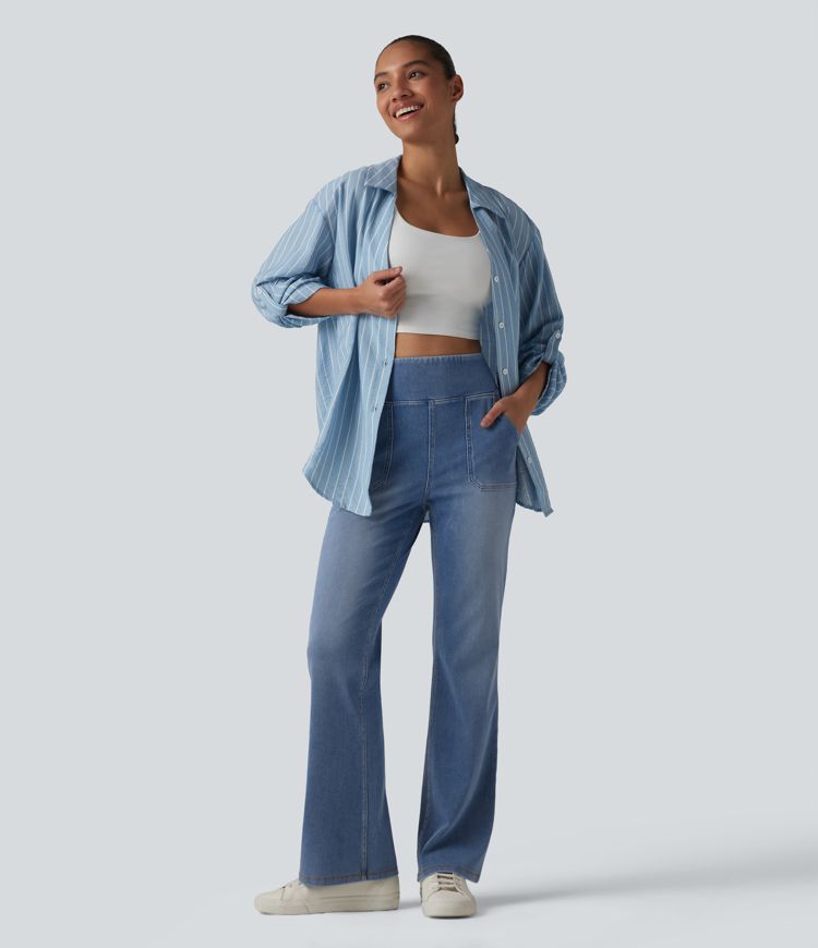 Halara Flex™ High Waisted Tummy Control Bootcut Casual Jeans with Pockets