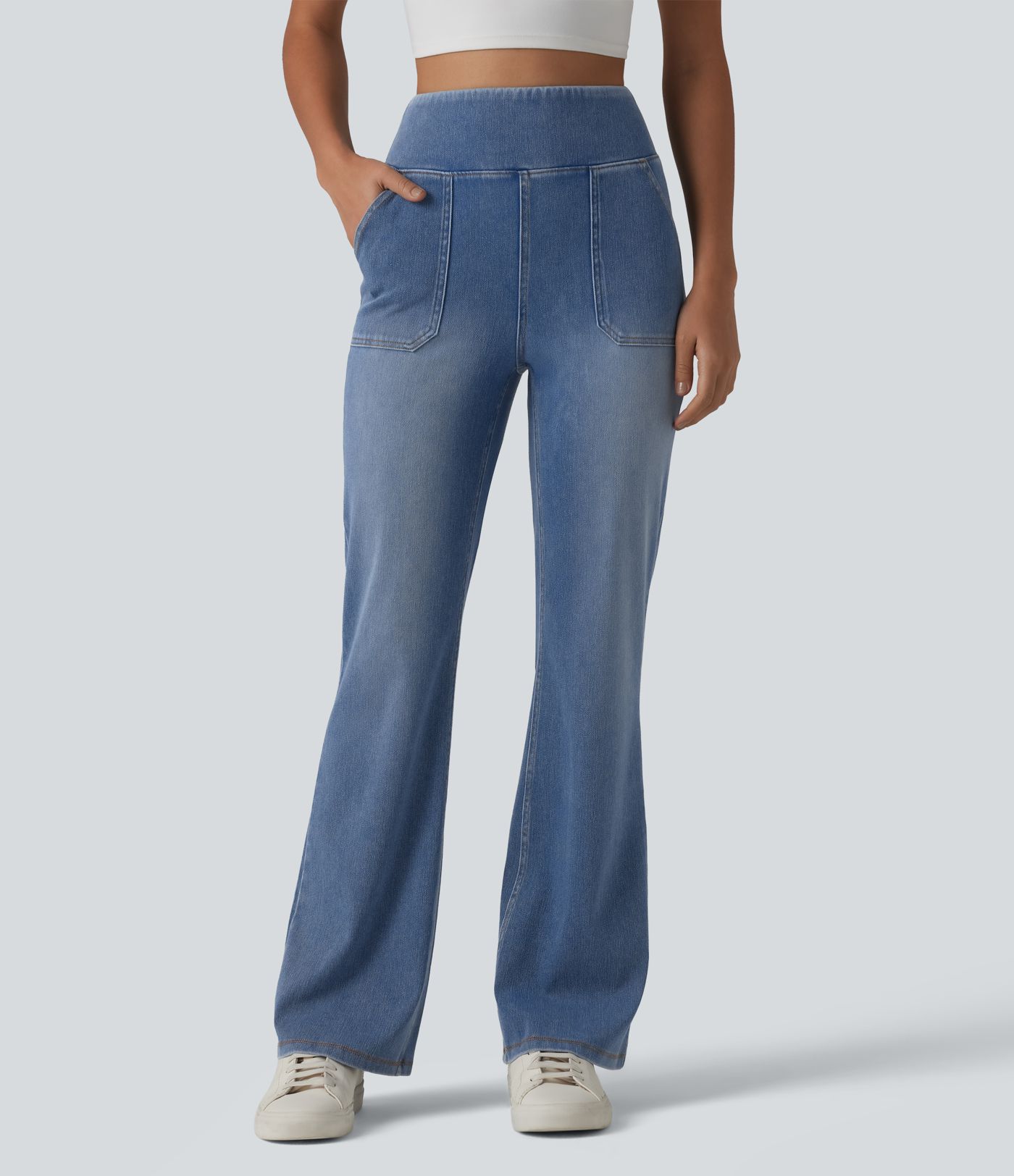 Halara Flex™ High Waisted Tummy Control Bootcut Casual Jeans with Pockets