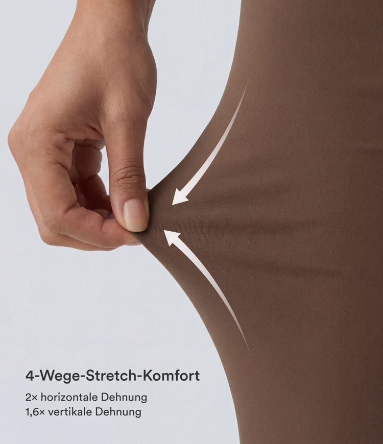 DayStretch - Yoga-Hose mit hohem Bund, Seitentaschen, Bauchkontrolle und weitem Bein