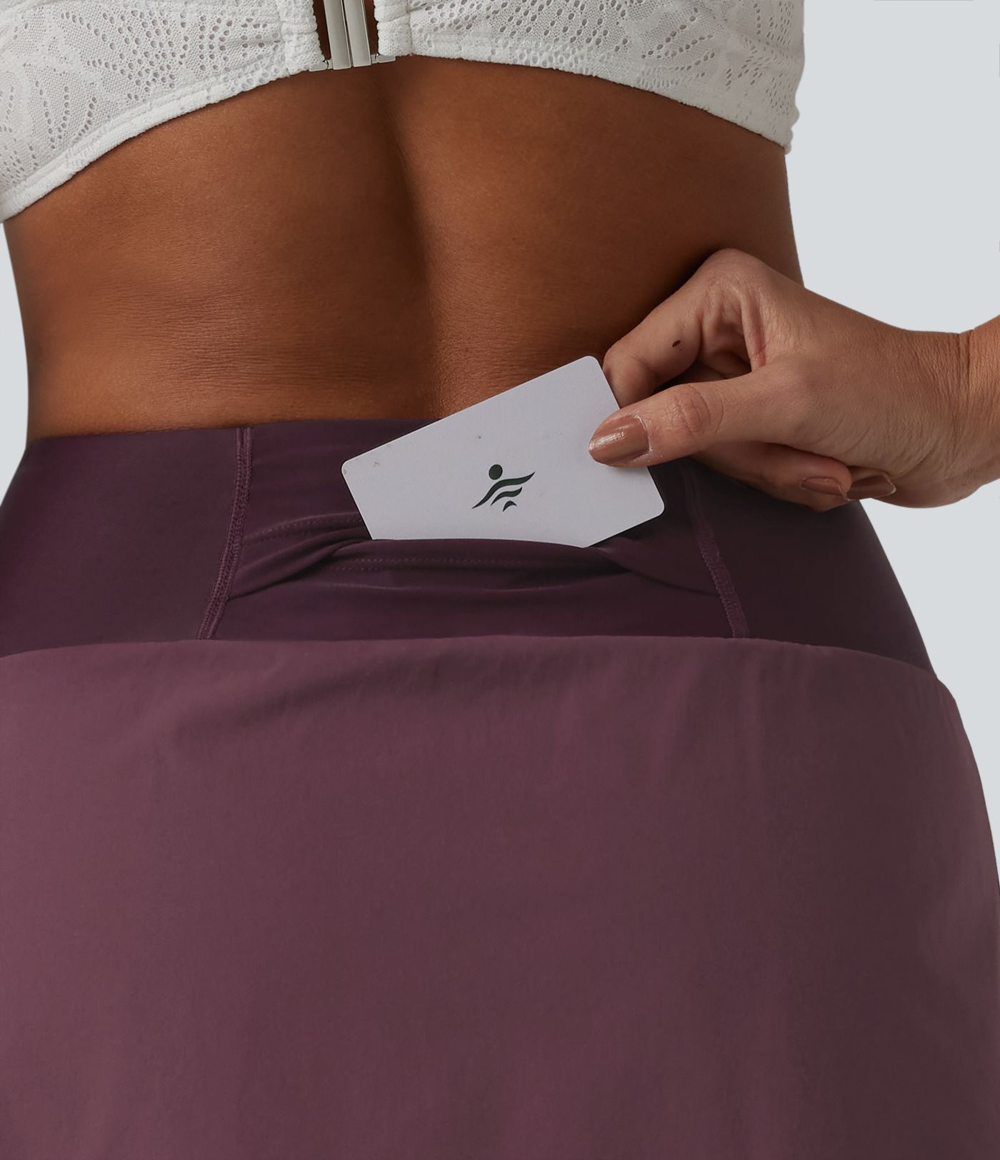 High Waisted 2-in-1 Bikini Bottom Swimsuit with Pocket