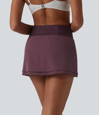 High Waisted 2-in-1 Bikini Bottom Swimsuit with Pocket