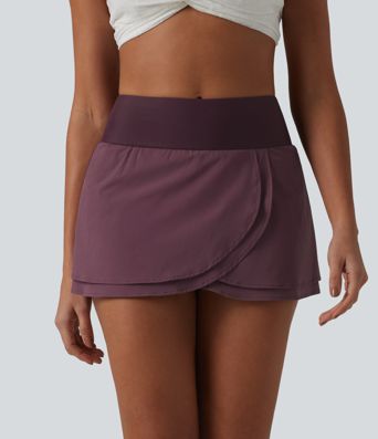 2-in-1 bikinibroekje met hoge taille en zak