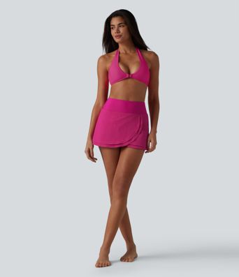 High Waisted 2-in-1 Bikini Bottom Swimsuit with Pocket