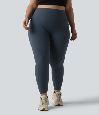 Halara UltraSculpt™ SoCinched Hohe Taille Scrunch Po Lifting Bauchkontrolle Taschen Formende Trainings Plus Size Leggings