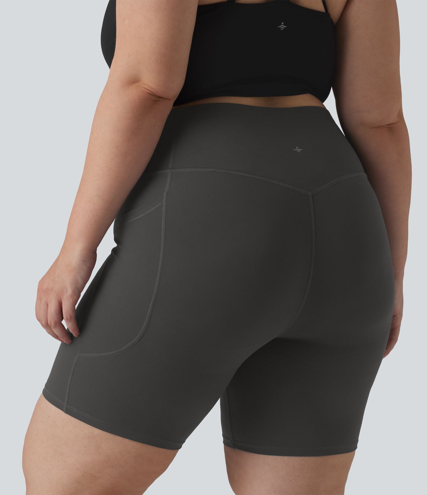Halara UltraSculpt™ High Waisted Butt Lifting Tummy Control Shaping Training Plus Size Biker Shorts 7'' with Pockets