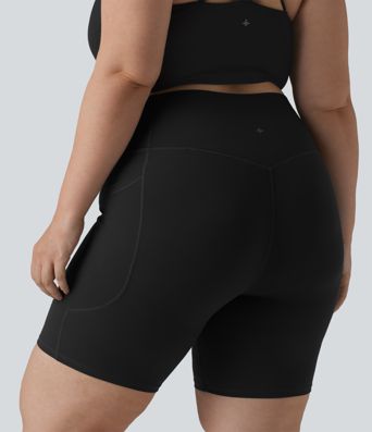 Halara UltraSculpt™ High Waisted Butt Lifting Tummy Control Shaping Training Plus Size Biker Shorts 7'' with Pockets Halara UltraSculpt™ High Waisted Butt Lifting Tummy Control Shaping Training Plus Size Biker Shorts 7'' with Pockets