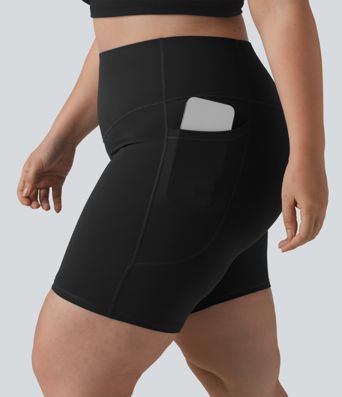 Halara UltraSculpt™ High Waisted Butt Lifting Tummy Control Shaping Training Plus Size Biker Shorts 7'' with Pockets Halara UltraSculpt™ High Waisted Butt Lifting Tummy Control Shaping Training Plus Size Biker Shorts 7'' with Pockets