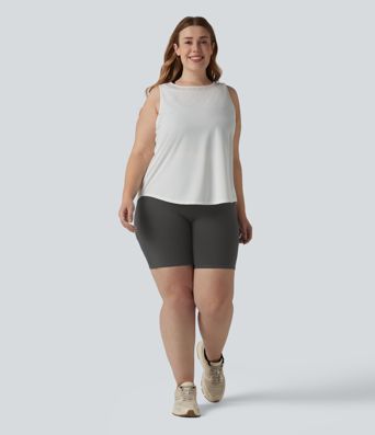 Halara UltraSculpt™ High Waisted Butt Lifting Tummy Control Shaping Training Plus Size Biker Shorts 7'' with Pockets