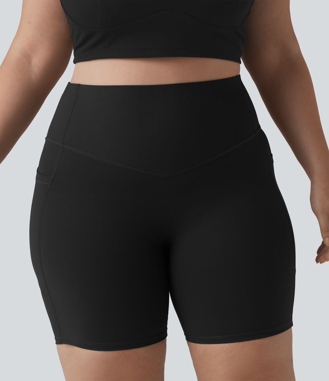 Halara UltraSculpt™ High Waisted Butt Lifting Tummy Control Shaping Training Plus Size Biker Shorts 7'' with Pockets Halara UltraSculpt™ High Waisted Butt Lifting Tummy Control Shaping Training Plus Size Biker Shorts 7'' with Pockets