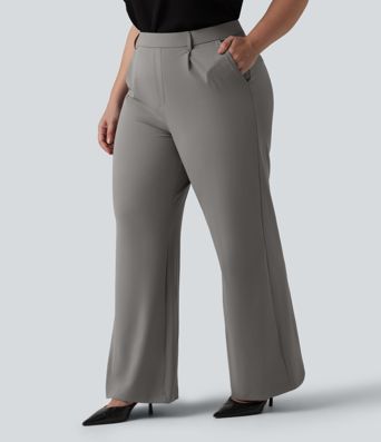 Halara Flex™ DayStretch High Waisted Pocket Straight Leg Work Plus Size Pants