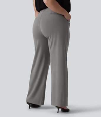 Halara Flex™ DayStretch High Waisted Pocket Straight Leg Work Plus Size Pants