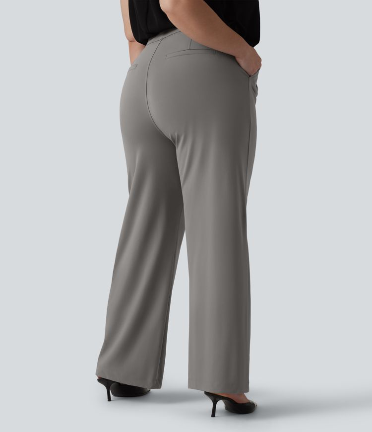 Halara Flex™ DayStretch High Waisted Pocket Straight Leg Work Plus Size Pants