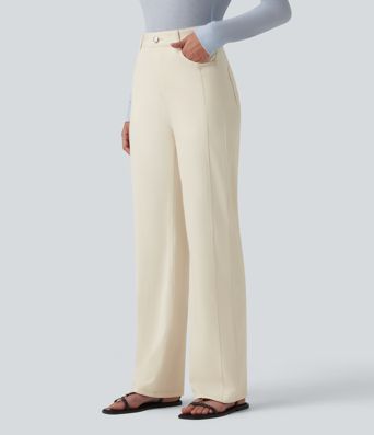 Halara Flex™ High Waisted Casual Straight Leg Jeans with Pockets