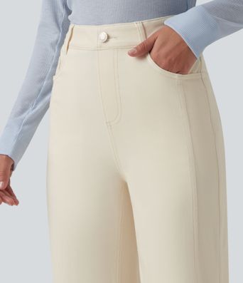Halara Flex™ High Waisted Casual Straight Leg Jeans with Pockets