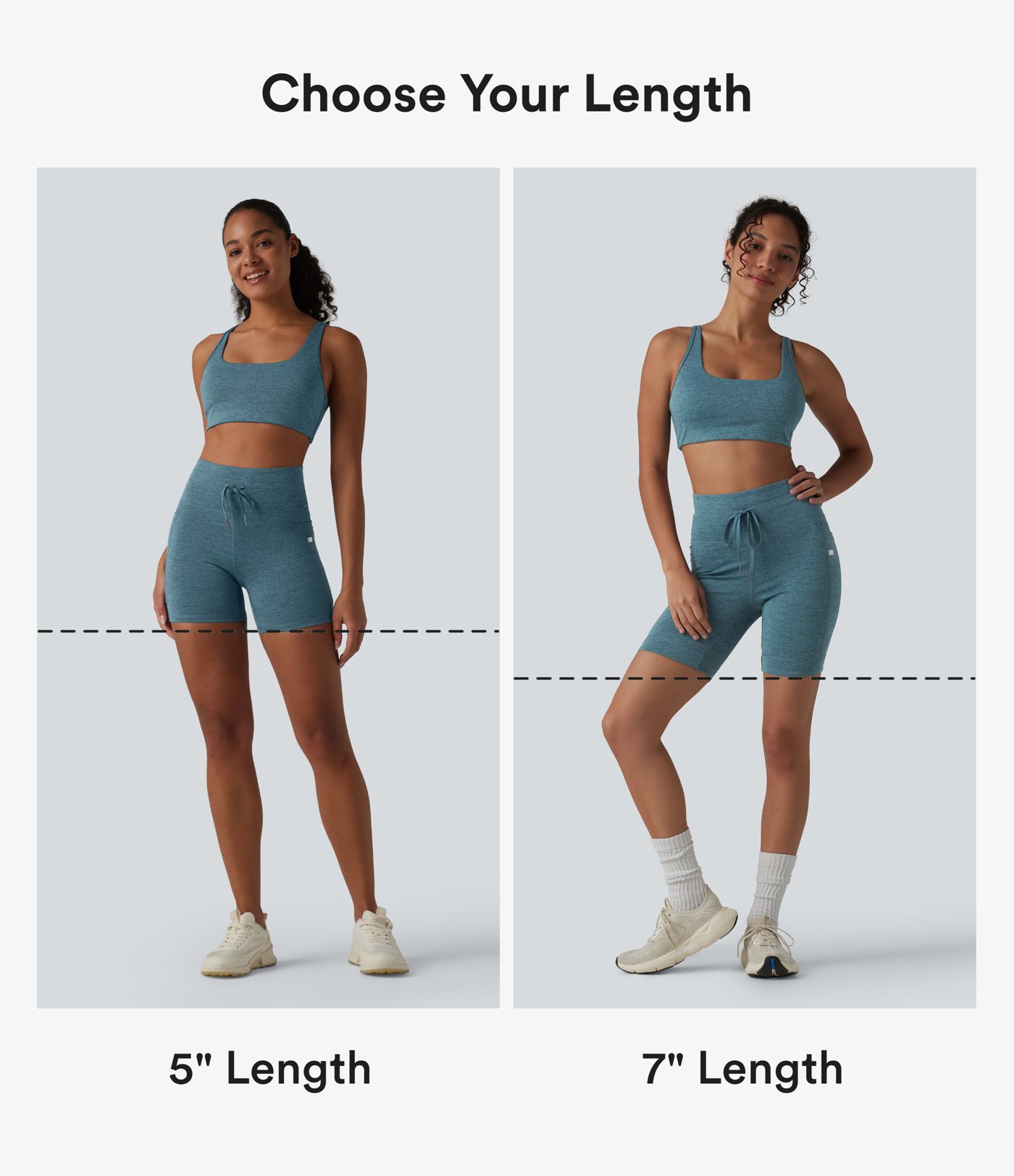 Halara UltraSculpt™ Heathered High Waisted Drawstring Quick Dry Yoga Biker Shorts 5'' with Pockets