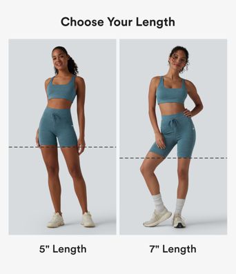 Halara UltraSculpt™ Heathered High Waisted Drawstring Quick Dry Yoga Biker Shorts 5'' with Pockets