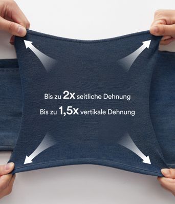 Halara Flex™ - Lässige, gewaschene Bermuda-Shorts aus elastischem Strick-Denim mit hohem Bund, mehreren Taschen und Rollsaum