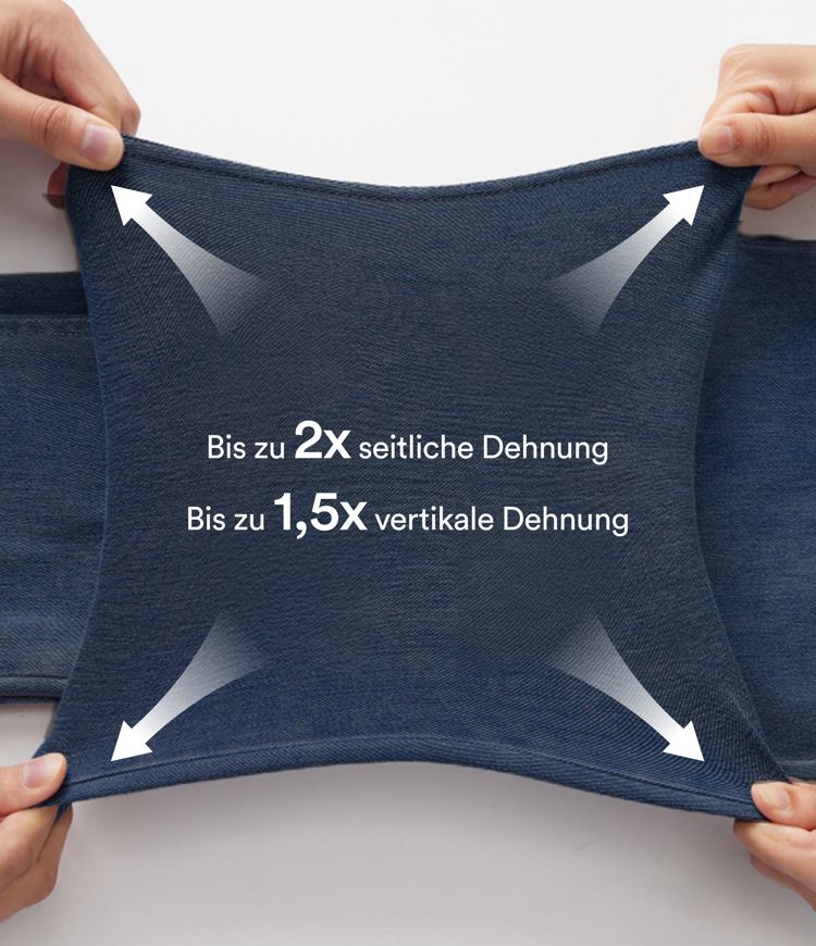 Halara Flex™ - Lässige, gewaschene Bermuda-Shorts aus elastischem Strick-Denim mit hohem Bund, mehreren Taschen und Rollsaum