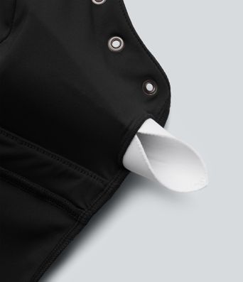SoftlyZero™ Airy Adjustable Straps Eyelet Built-in Bra Cropped InstantCool Casual Tank Top SoftlyZero™ Airy Adjustable Straps Eyelet Built-in Bra Cropped InstantCool Casual Tank Top