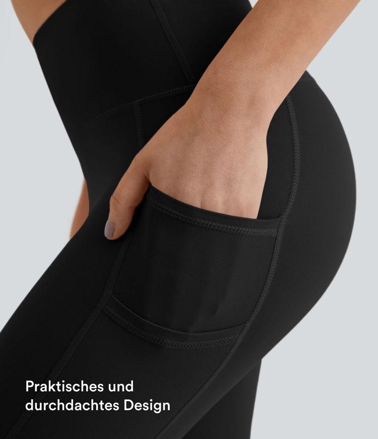 Softlyzero™ Plush Solid Color High-Waisted Leggings with Double Pockets