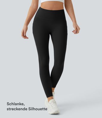 Softlyzero™ Plush Solid Color High-Waisted Leggings with Double Pockets
