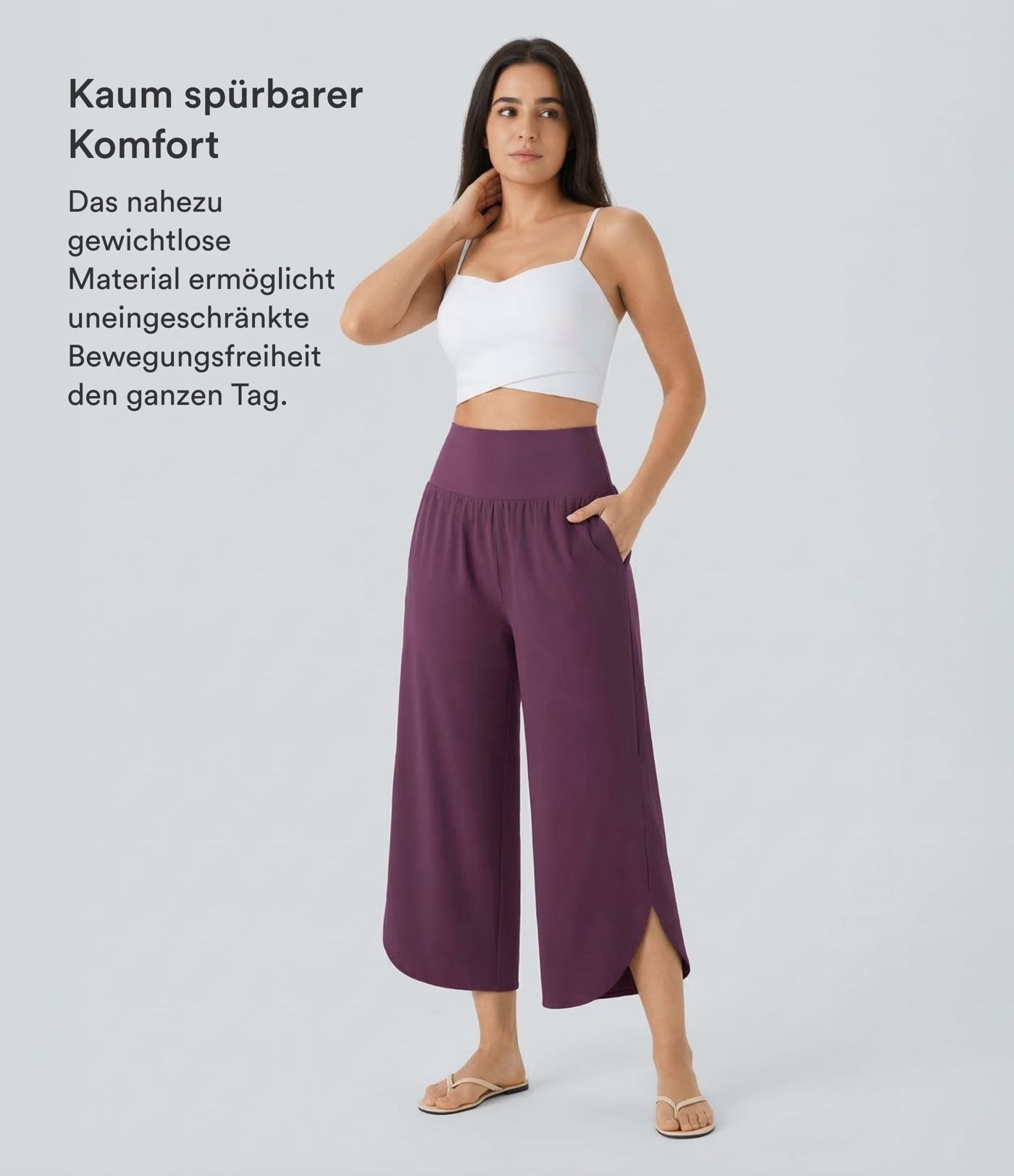 Hose mit hohem Bund, Tasche und Bauchkontrolle - schnelltrocknend Hose mit hohem Bund, Tasche und Bauchkontrolle - schnelltrocknend