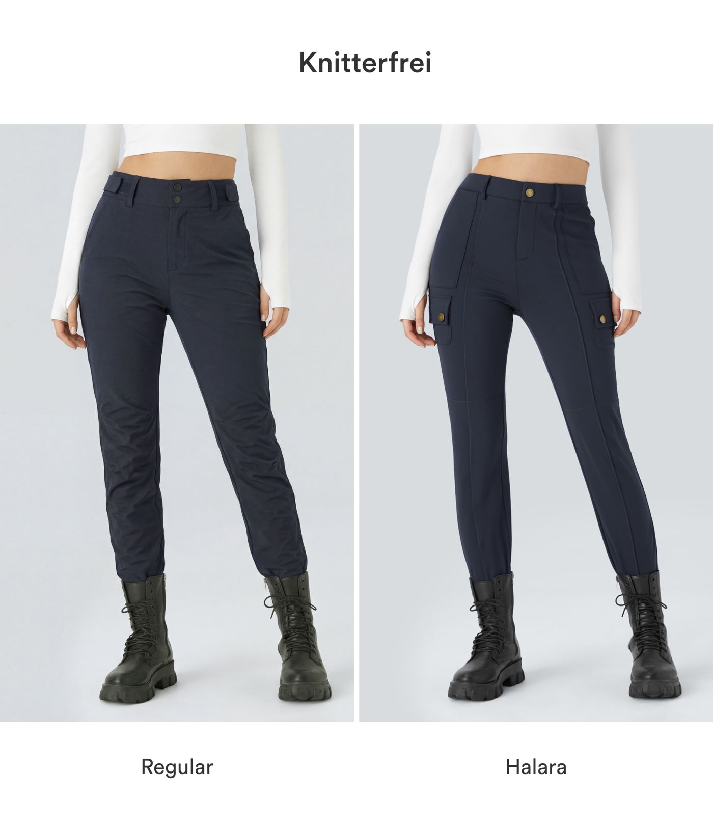 DayStretch - Cargo-Hose mit hohem Bund, Seitentaschen und schmaler Passform