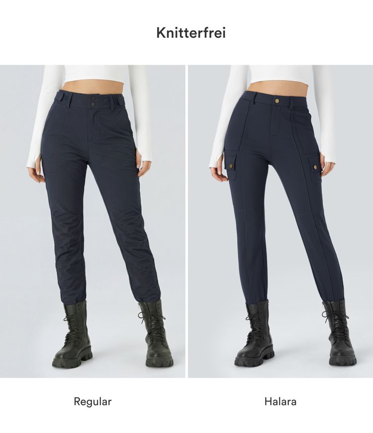 DayStretch - Cargo-Hose mit hohem Bund, Seitentaschen und schmaler Passform