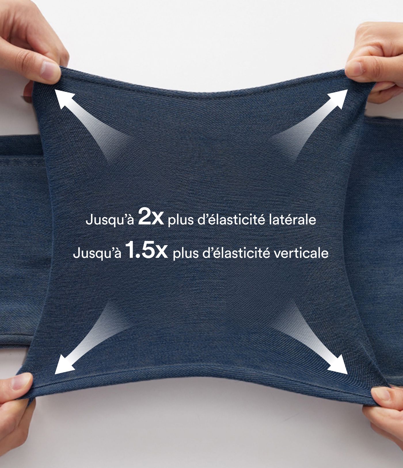 Bermuda décontracté en jean extensible délavé Halara Flex™ taille haute avec revers et multiples poches