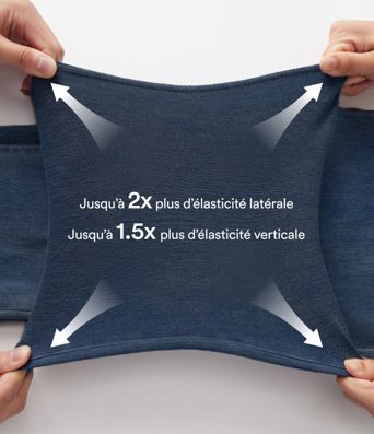 Bermuda décontracté en jean extensible délavé Halara Flex™ taille haute avec revers et multiples poches