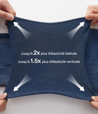Halara Flex™ Short décontracté évasé à jambe large en denim extensible délavé taille haute croisée avec poches multiples
