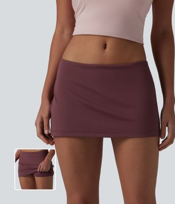 DayStretch Low Rise 2-in-1 Micro Bodycon Casual Skirt