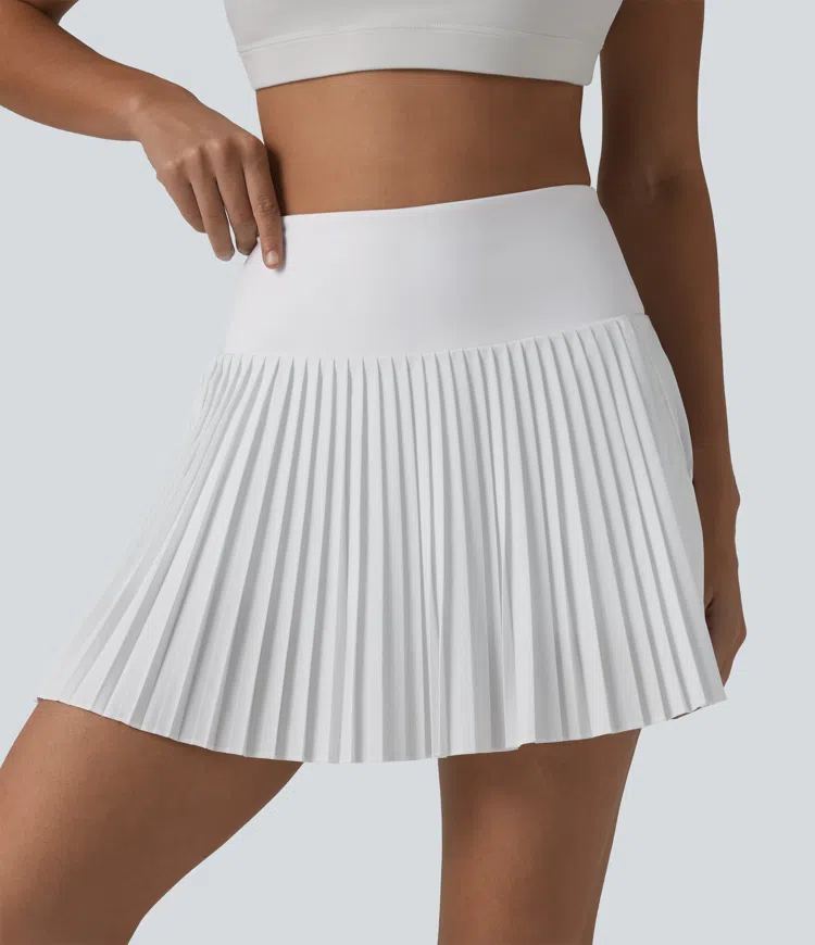Breezeful™ High Waisted 2-in-1 Pleated Quick Dry Mini Tennis Skirt with Pockets