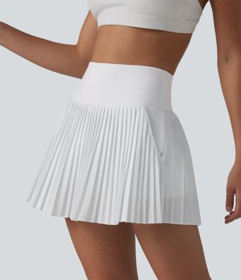 Breezeful™ High Waisted 2-in-1 Pleated Quick Dry Mini Tennis Skirt with Pockets