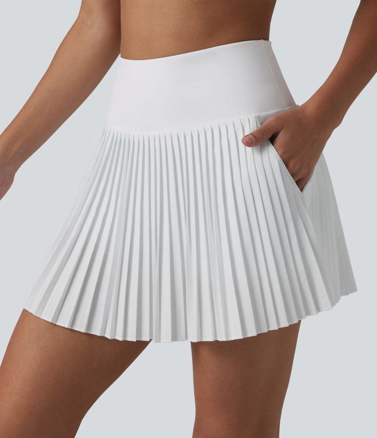 Breezeful™ High Waisted 2-in-1 Pleated Quick Dry Mini Tennis Skirt with Pockets